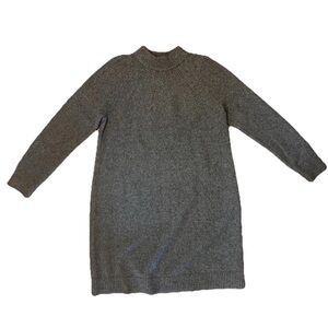 Land’s End Women’s Gray Sweater Dress Wool Blend